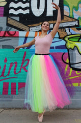 Women's A-Line Pleated Long Maxi Tutu Tulle Party Skirts Halloween Christmas Day Gift-misshow.com